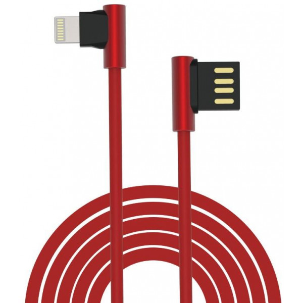 Cavo King USB - Lightning ad angolo 90° Rosso