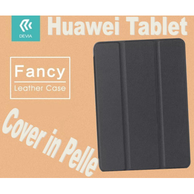 Custodia a Libro in Pelle Per Huawei T1-701U Nera
