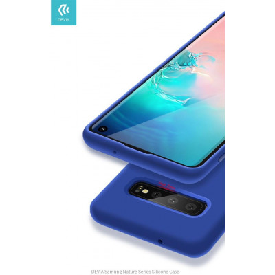 Cover Protezione per Samsung S10 in Silicone Morbido Blu