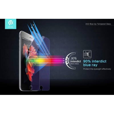 Pellicola in Vetro Temperato Anti Blu Ray iPhone 6/6S Plus
