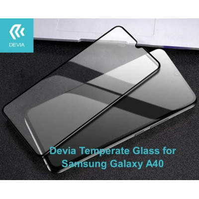 Pellicola di vetro temperato Full Screen Samsung A40 Nera