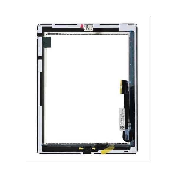 Touch Panel con Pulsante e adesivo per iPad 4 Bianco AAA+