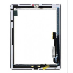Touch Panel con Pulsante e adesivo per iPad 4 Bianco AAA+