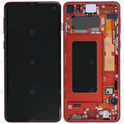 LCD display Touch Samsung G973 Galaxy S10 GH82-18850H Rosso