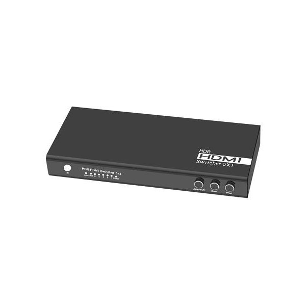 Switch 5x1 HDMI 2.0 18G 4k@60hz HDR, funzione AUTO ON/OFF