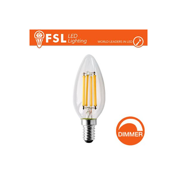 Lampada Filamento Oliva - 4W 2700K E14 400LM Dimmerabile