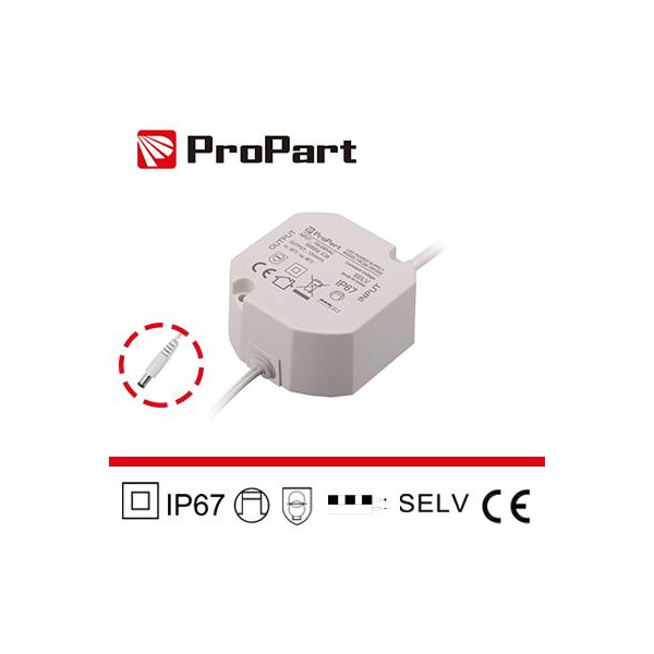 Alimentatore IP67 12V 20W 1.67A Size:59*59*28mm