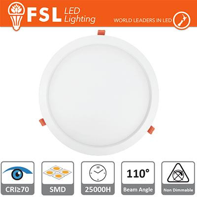 Downlight LED IP20 15W 4000K 1000LM 110° FORO:180mm
