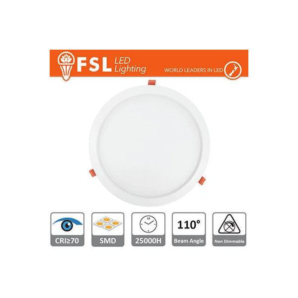 Downlight LED IP20 9W 6500K 650LM 110° FORO:135mm