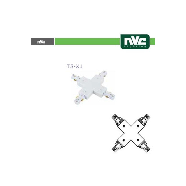Connettore Forma  X  Binario Monofase - Colore Bianco