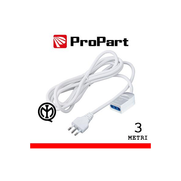 Prolunga lineare 10A 3metri spina10A