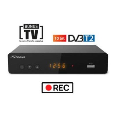 Decoder Ricevitore Terrestre HD DVB-T2 10 Bit Twin Tuner USB