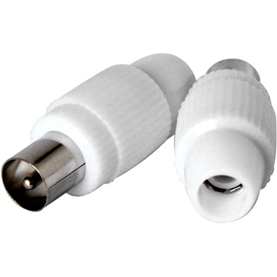 2X Spina antenna TV 75 Ω 9.5mm new