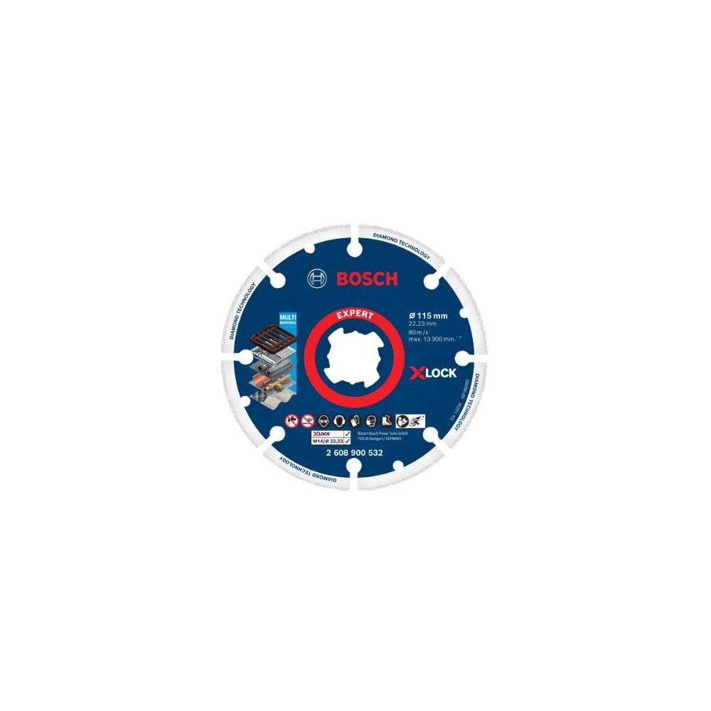 2608900532,X-LOCK disco diamantato per metallo 115 mm