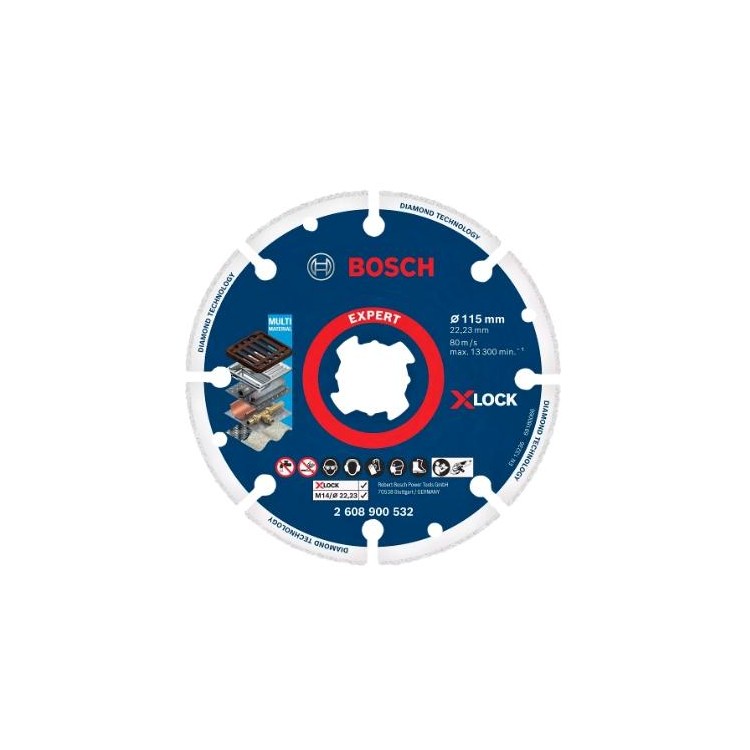 2608900532,X-LOCK disco diamantato per metallo 115 mm
