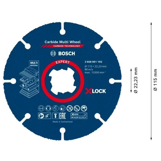 2608901192,disco da taglio universale Multi Wheel 115 mm