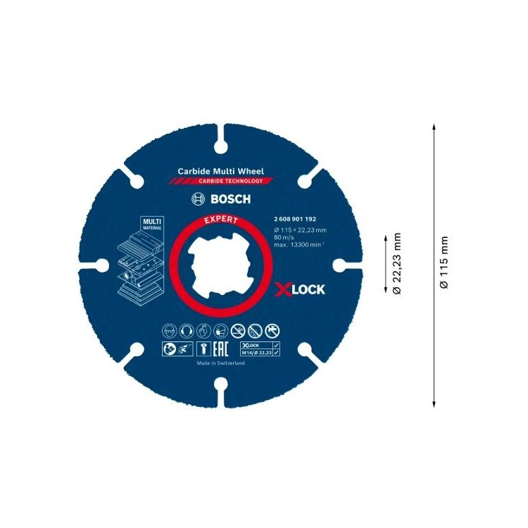 2608901192,disco da taglio universale Multi Wheel 115 mm