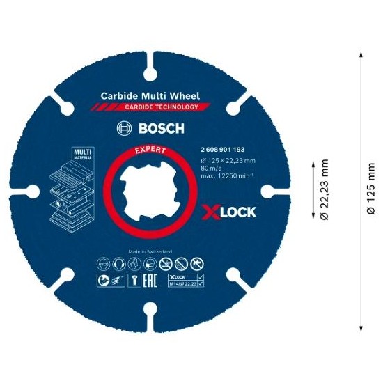 2608901193,disco da taglio universale Multi Wheel 125 mm